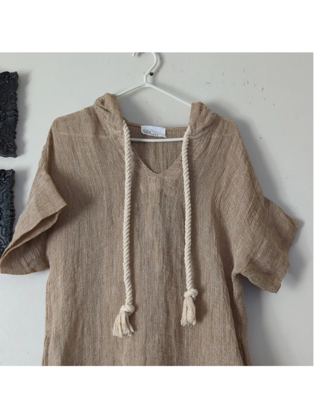 HP. LISA Marie Fernandez Hooded Linen-Blend Gauze Kaftan